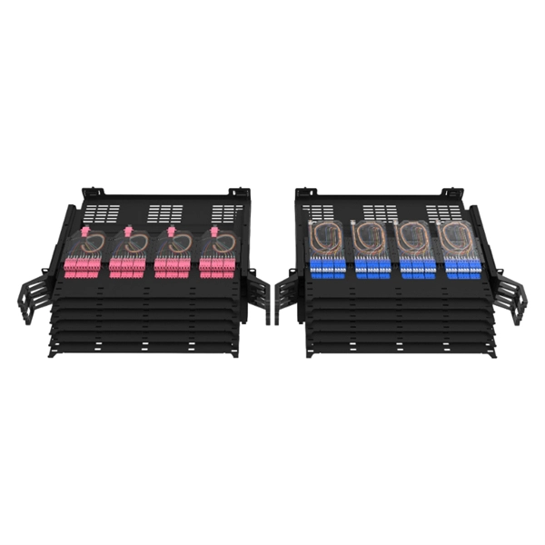 24-Port Push-Pull Fiber Optic Distribution Frame